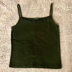 John Galt Dark Green Crop Tank